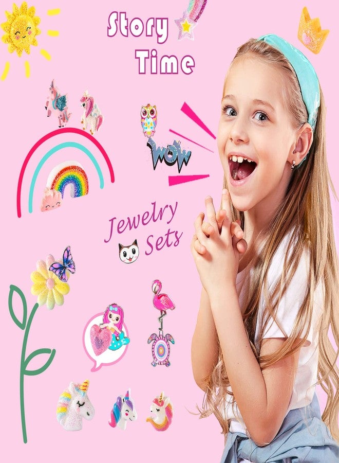 BeAndge Kids Jewelry for Little Girl Toys 4-6 4-5, Toddler Jewelry Set for Costume & Dress Up Ages 6-8, Play Rings Necklace Bracelets for Toddlers, Unicorn Gifts for 3-5 5-7 3 4 5 6 7 8 Year Old Gift Ideas - Image 4